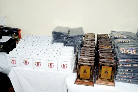 Awards and certificates arranged before the HSMC prize distribution ceremony