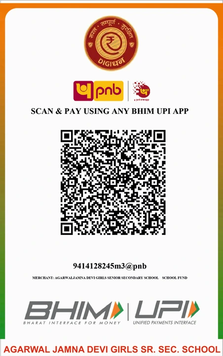 Agarwal Jamna Devi Girls Senior Secondary School payment QR