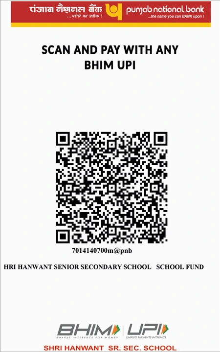 Shri Hanwant Senior Secondary School payment QR